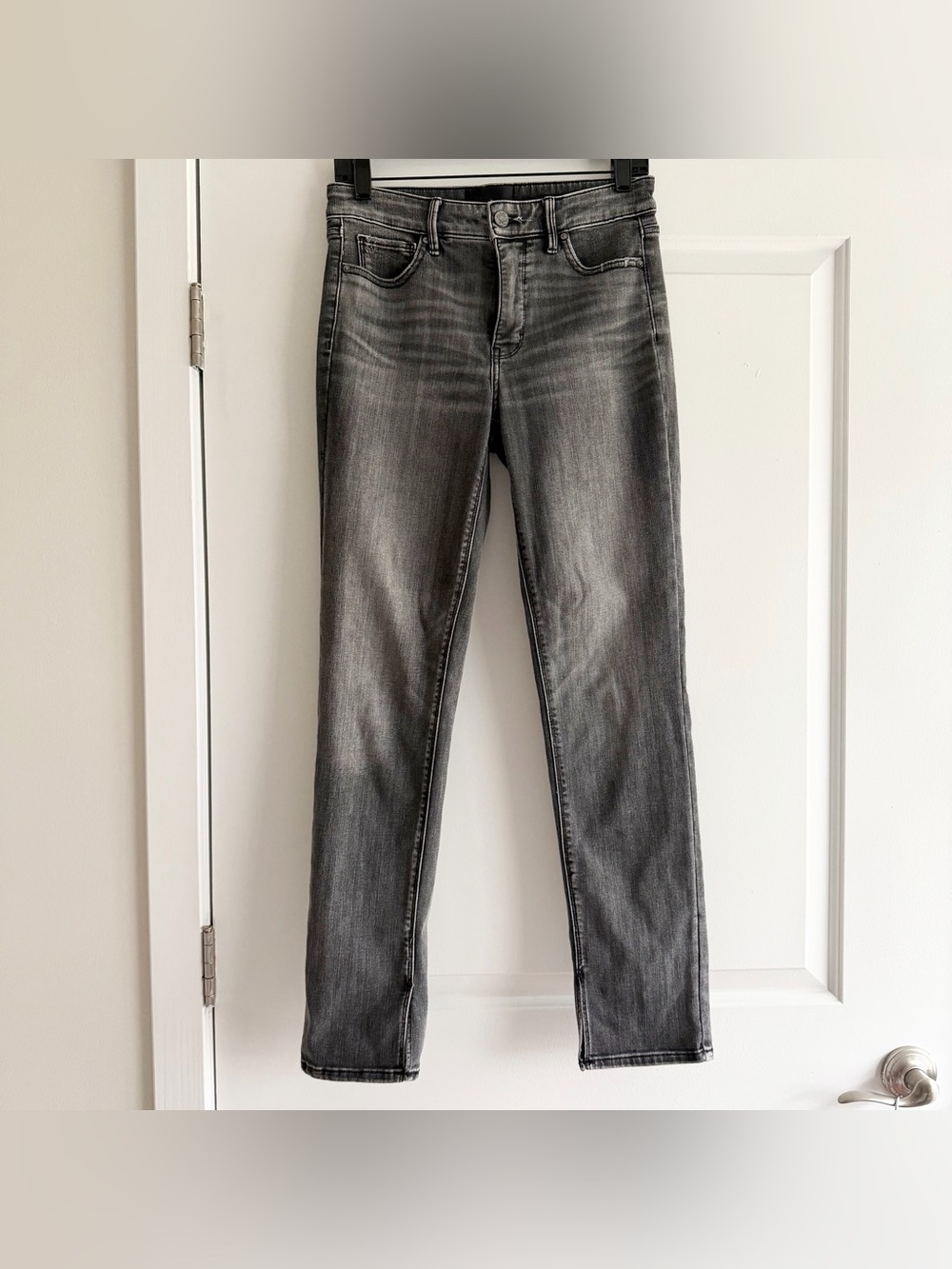 White House Black Market High Rise Slim Grey Denim Jeans